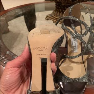 Authentic Jimmy Choo Silver Shoes